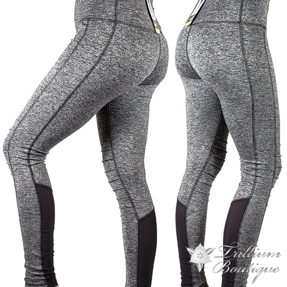 Puma Pants - Puma Womens Moto Tight Dark Gray Heather